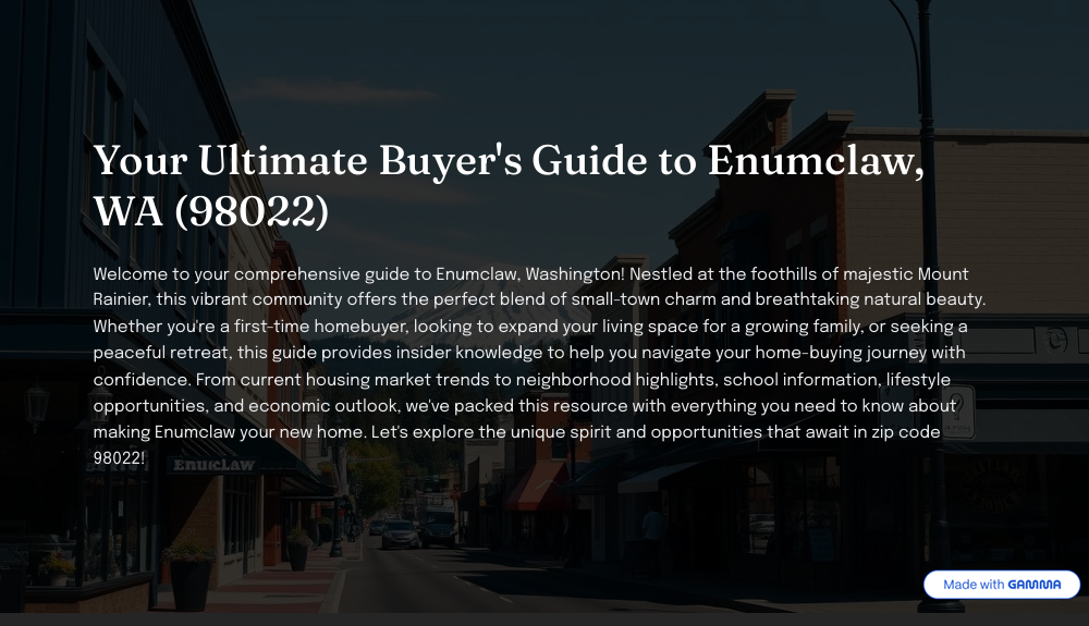 Enumclaw Guide Preview